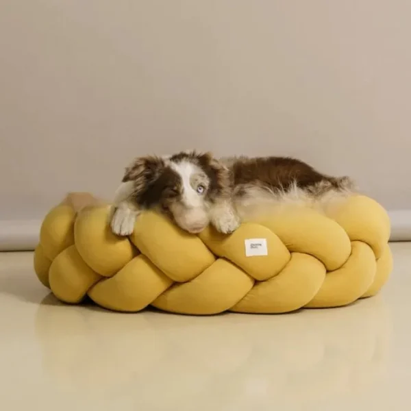 Handgewebtes abnehmbares Hunde- und Katzenbett