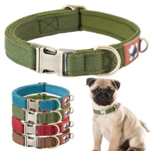 Verstellbares Hundehalsband mit Baumwollfutter