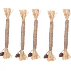 Kauknochen aus Holz mit Glöckchen