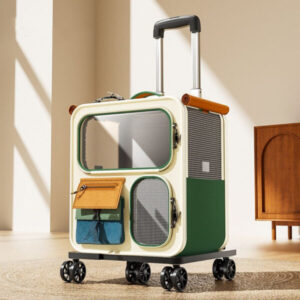 Rollbare Haustier-Rucksack mit transparenten Panels