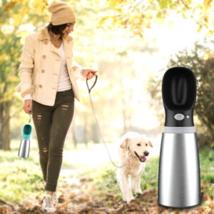 Doppelwandige isolierte Reise-Trinkflasche für Hunde