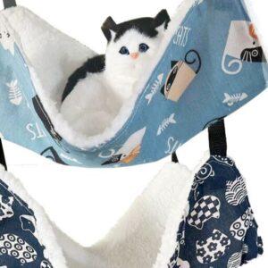 Gemusterte Winterfleece-Katzenmatte