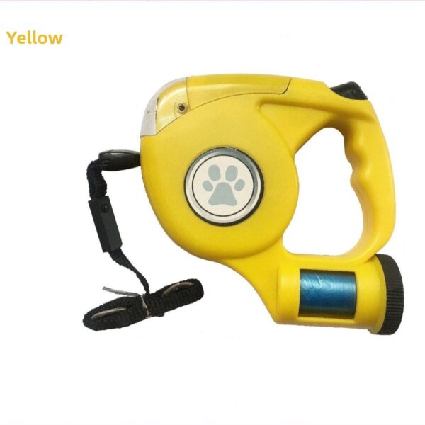 Einziehbare Hundeleine mit LED-Licht und Kotbeutelhalter – Bild 4