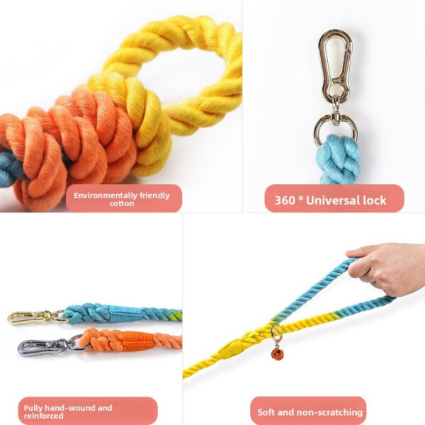 Geflochtene Hundeleine und Halsband – Bild 2
