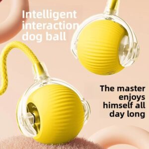 Automatischer intelligenter Hunde-Spielball – Gelb