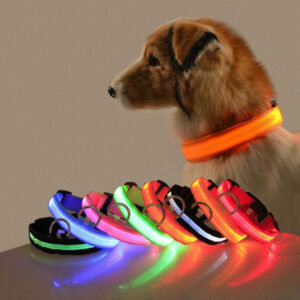 Verstellbares LED-Hundehalsband mit USB-Ladegerät