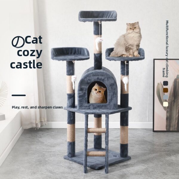 Multifunktionaler Katzenkratzbaum und Katzenbett – Bild 2