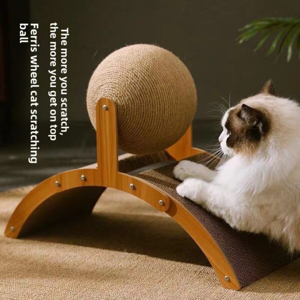 Radförmiger Katzenkratzbaum mit Spielbällen – Bild 2