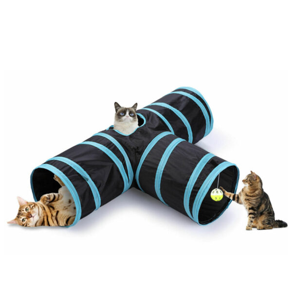 Faltbarer Katzenspieltunnel mit Knisterpapier