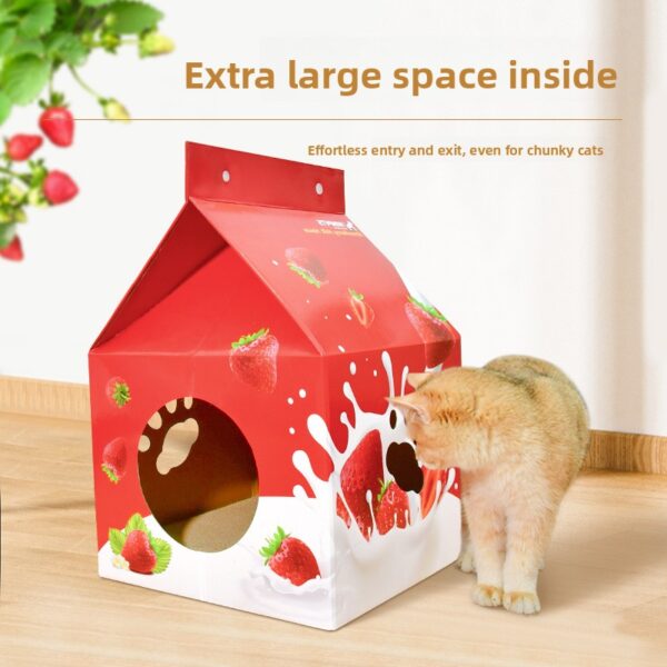 Katzenkratzbaum und Katzenhaus aus Wellpappe – Bild 3